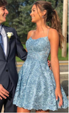 Lace Homecoming Dress Short Prom Dress ,Formal Dress,Dance Dresses, Back To School Party Gown HZ1023