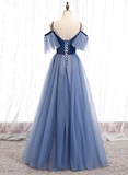 A-Line Champagne With White Lace Round Neckline Party Dress, Beautiufl Wedding Party Dresses HZ1023