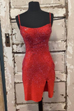 Beaded Light Blue Bodycon Party Dress with HZ1023