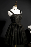 Sparkle Wine Red Straps Lace-Up Short Homecoming Dress HZ1023