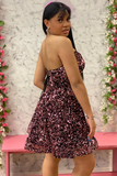Dark Green Sequin Sweetheart A-Line Short Homecoming Dress HZ1023
