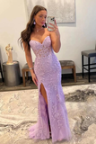 Sexy Strapless Mermaid Long Prom Dress with Slit HZ1023