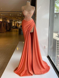 Mermaid Sheath long Evening Dresses with beading, Party Dresses HZ1023