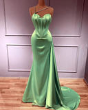 Mermaid Sage Corset Slit Dress HZ1023