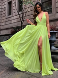 Sexy Prom Dress with Slit, Pageant Dress, Evening Dress, Dance Dresses, Graduation School Party Gown HZ1023