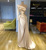 Champagne Prom Dresses, Formal Evening Bridesmaid Dresses HZ1023