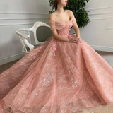 Off Shoulder Sweetheart 3D Flower Pleats Lace Pocket Tulle Prom Dresses Formal Wedding Party Gowns HZ1023