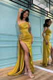 GORGEOUS STARPLESS MERMAID EVENING DRESS APPLIQUES WITH SLIT HZ1023