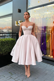 Classy Sweetheart Short Prom Dress Pockets With Sequins HZ1023