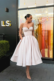 Classy Sweetheart Short Prom Dress Pockets With Sequins HZ1023