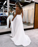 Charming Bodycon V Neck Sliver Sequins Short Prom Dresses with Detachable Train HZ1023