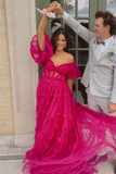 Fairytale Lavendere Off the Shoulder Princess Gown HZ1023