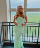 Strapless green prom dresses, new arrival evening dresses HZ1023