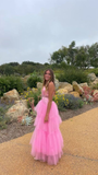 Pink Long Prom Dresses, Formal Dresses HZ1023