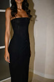 Black shiny stylish elegant off-shoulder sequined long slim fit floor-length ball gown evening dress party dress HZ1023