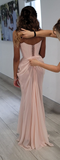 Pink vintage elegant beaded A-line lace ball gown evening dress HZ1023