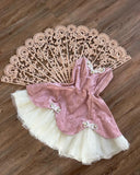 Pink New Fashion Exquisite Floral Appliqu¨¦ Dark Pattern Jacquard Short Satin Tulle Homecoming Dress Birthday Party Dress Cocktail Party Dress Evening Dress Prom Dress Evening Dress HZ1023