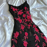 Black gorgeous delicate Beads floral applique spaghetti straps long elegant tulle ball gown evening dress HZ1023