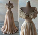 Champagne Luxury Shiny Beading Long Tulle Elegant Ball Gown Evening Dress Party Dress HZ1023