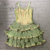 Green pink sweet spaghetti strap layered short lace tulle homecoming dress prom dress evening dress birthday party dress HZ1023