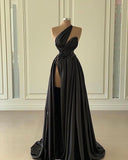 Black Gorgeous Sexy Long Satin Elegant Ball Gown Evening Dress Party Dress HZ1023