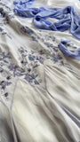 Purple fashion elegant exquisite beaded spaghetti strap A-line long chiffon ball gown evening dress party dress HZ1023
