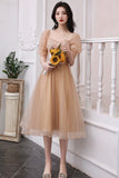 Cute tulle short A line prom dress homecoming dress HZ1023