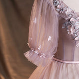 Cute tulle lace long ball gown dress formal dress HZ1023