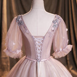 Cute tulle lace long ball gown dress formal dress HZ1023