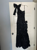Olive Green/Black Gorgeous Shiny Exquisite Beading One Shoulder Long Style Sequin Party Dress Prom Dress Evening Dress HZ1023