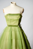 Green fashion charming beautiful youth long tulle prom dress evening dress birthday party dress homecoming dress HZ1023