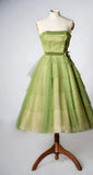 Green retro fashion elegant sweet short homecoming dress prom dress evening dress graduation dress HZ1023