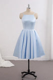 Blue/purple/red cute sweet short satin prom dress homecoming dress birthday party dress HZ1023