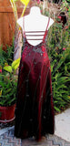 Burgundy Gorgeous Vintage Fashion Elegant Exquisite Beaded Long Satin Ball Gown Evening Dress Party Dress Matching Shawl HZ1023