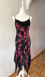 Black gorgeous delicate Beads floral applique spaghetti straps long elegant tulle ball gown evening dress HZ1023